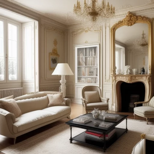Parisian style interior of living-room